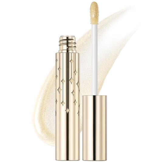 FOCALLURE High Shine Glitter Lip Gloss,Hydrates and Soothes Lips for a Gorgeous,Delivers a Non-sticky Glossy finish,Long-lasting Shine & Fuller-looking Lip Makeup,GD02 LUSTFORMONEY