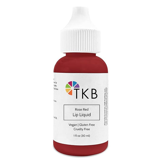 TKB Lip Liquid Color | Liquid Lip Color for TKB Gloss Base, DIY Lip Gloss, Pigmented Lip Gloss and Lipstick Colorant, Made in USA (1floz (30ml), Rose Red)