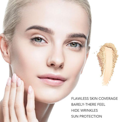 Bellaterra Cosmetics Mineral Powder Foundation | Long-Lasting All-Day Wear | Buildable Sheer to Full Coverage – Matte | Sensitive Skin Approved | Natural SPF 15 (Ultra) 9 grams