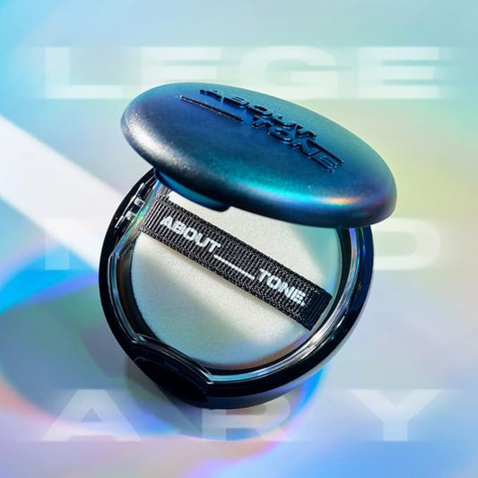[ABOUT TONE] Blur Powder Pact (03 NATURAL) + Glow Powder Pact + Air Fit Powder Pact + Sebum Cut Powder Pact [4 Types of Powder Pact BUNDLE SET] / Pressed Powder Pact with Mirror and Powder Puff