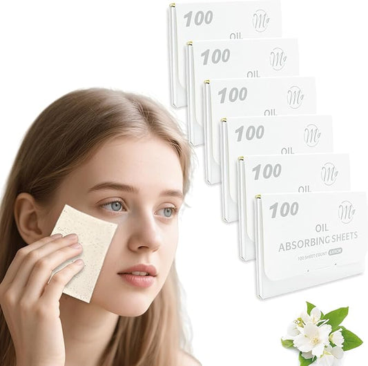 Facial Oil Blotting Paper, Natural Charcoal - 600 Counts, Makeup Friendly Oil Absorbing Paper, Strong Oil Blotting Paper That Is Easy To Carry And Use (white, 3.7×2.6inch)