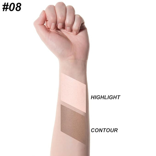 FOCALLURE 2 in 1 Cream Bronzer and Highlighter Stick,Non-greasy & Non-drying Contour Pencil,Easy to Create a Natural Matte Finishing,Long Lasting & Waterproof Face Brighten Make up Pen,SOUR CREAM