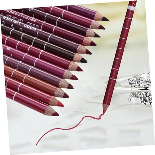 12pcs Lip Liner Pencil Set for Women Professional Makeup Lipliners for Daily Use Long-lasting Lip Makeup Kit