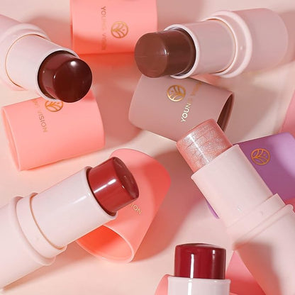 YOUNG VISION Cream Blush for Lips and Cheeks, Moisturize, Nature Look and Long wear Putty Blush, 8054-01