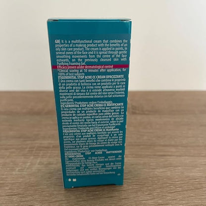 GEROVITAL STOP ACNE Mattifying CC Cream for Acne Prone Skin, Covers Imperfections, Evens Out the Face Color, Medium Shade Adaptable to Skin Tone, 30 ml