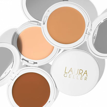 LAURA GELLER NEW YORK Timeless Skin Cream Compact Foundation, Medium to Full Coverage, Deep 430