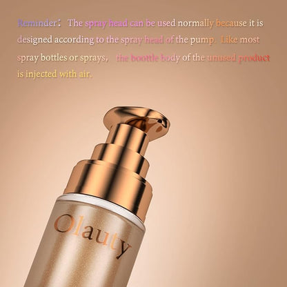 Firstfly Liquid Luminizer, Waterproof Moisturizing Light Shimmer Glow Illuminator for Face & Body, All In One Makeup Liquid Illuminator, Summer Body Luminizer, Face Highlighter