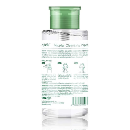 Epielle Micellar Cleansing Water | Makeup Remover for All Skin Types | Gently Cleanses Skin | 8 Fl Oz (1 Pack) | Ideal for Beauty Gifts, Spa Days, Gift Sets | Korean Skincare
