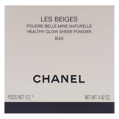 Les Beiges Healthy Glow Sheer Powder - B40 Intense medium With Neutral Undertone by Chanel for Women - 0.42 oz Powder
