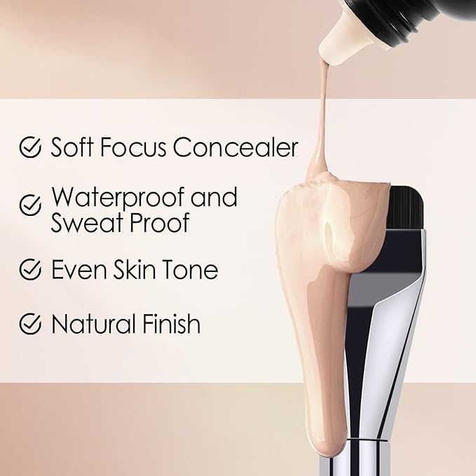 Boobeen Matte Liquid Foundation for Women, Long Lasting Full Coverage Foundation Makeup, Face Natural Finish with Makeup Brush