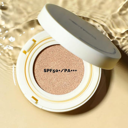 Moisturizing Glow Sun Cushion Foundation SPF50+ / PA+++ with Refill (21 Ivory, 15g+15g)