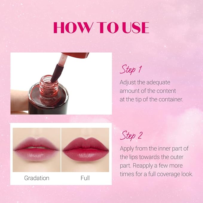 ETUDE Dear Darling Water Tint 3 Color SET (Cherry Ade+Strawberry Ade+Orange Ade, 9g*3) | Vivid Color Lip Stain with Moisturizing Weightless & Non-sticky Finish | Korean Makeup, Perfect for Gift
