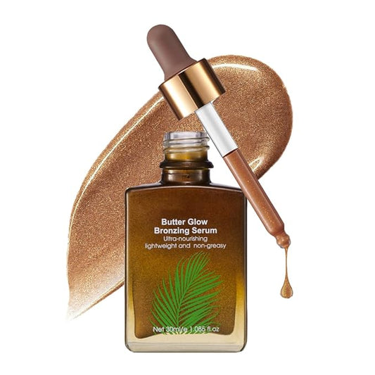 Butter Glow Bronzing Serum, Face Bronzers Serum, Hydrating Face Serum, bronzing drops for face, Liquid Bronzer, Bronzing Drops (2PCS, Large)