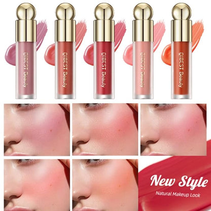 Liquid Blush for Cheeks, Lightweight, Natural-Looking, Silky Smooth Creamy Formula, Velvet Highly Pigmented Brightens Waterproof Long-Wearing Blush Makeup (04#APRICOT)