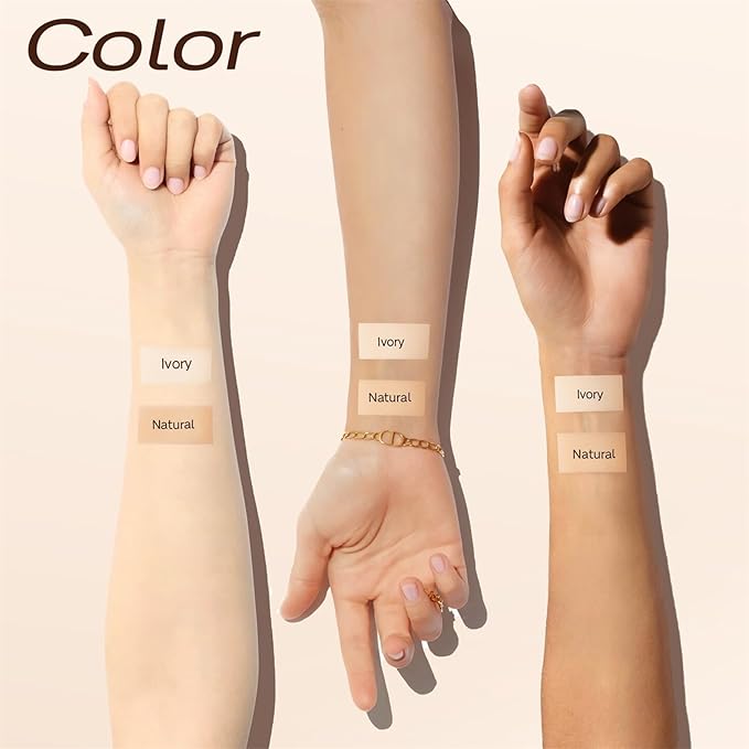 Full Coverage Liquid Foundation - Lightweight & Waterproof Moisturizing Foundation, Oil-Free & Nourishing Formula Concealer for Flawless and Long - Lasting Face Makeup & All Skin Types (#01 Ivory)