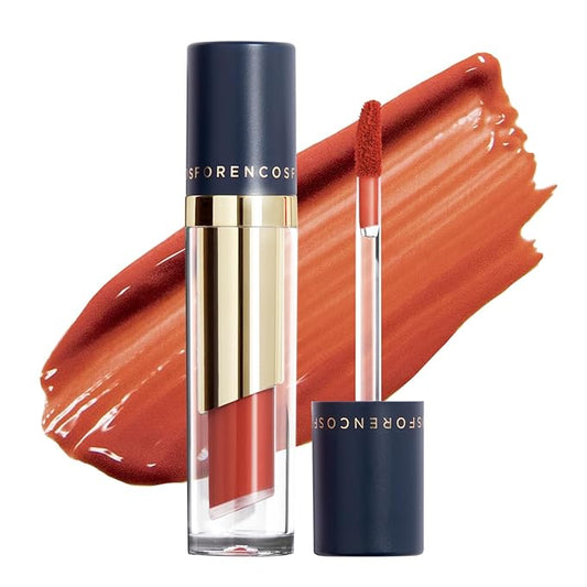 FORENCOS Long Lasting Waterproof Lip Stain Liquid Lipstick, Velvet Matte, Longwear, High Pigmentation, Tattoo Lips, Weightless, Smudge-proof, Non-Sticky, Korean Lip Tint Stain Makeup (08 Castella)