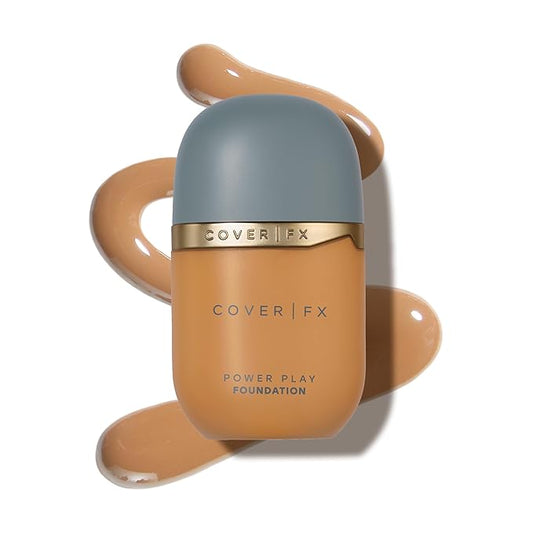 COVER FX Power Play Foundation - Shade T3 - Buildable Full Coverage - Waterproof Sweat-Proof Transfer-Proof - Natural Matte Finish - All Skin Types