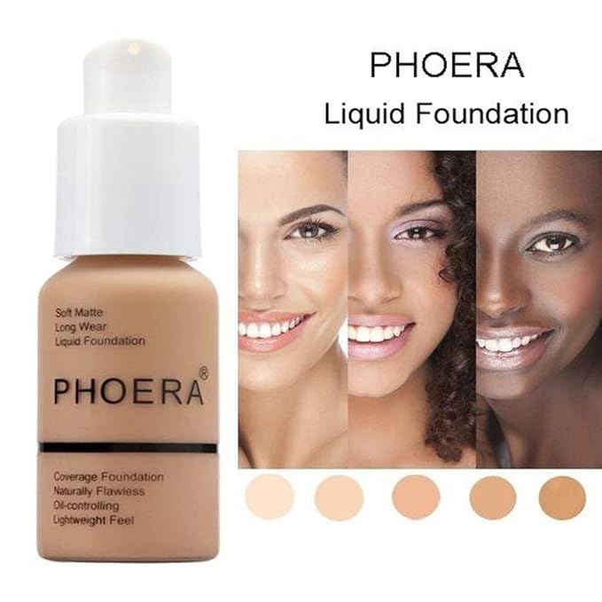 30ml Full Coverage Foundation Flawless Concealer Foundation Matte Oil Control Concealer Long Lasting Moisturizing Base Liquid Cover Cream Colour Changing Foundations for women&girls
