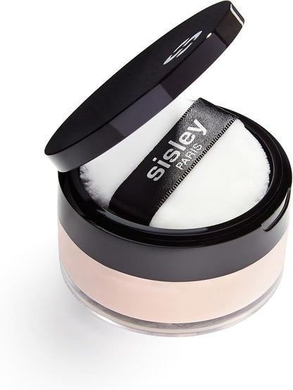 Sisley Paris Phyto-Poudre Libre, 3 Rose Orient - Beauty-Enhancing, Ultra-Light Loose Translucent Powder - Mattifies Skin & Sets Makeup - All Skin Types - Includes Velvet Powder Puff