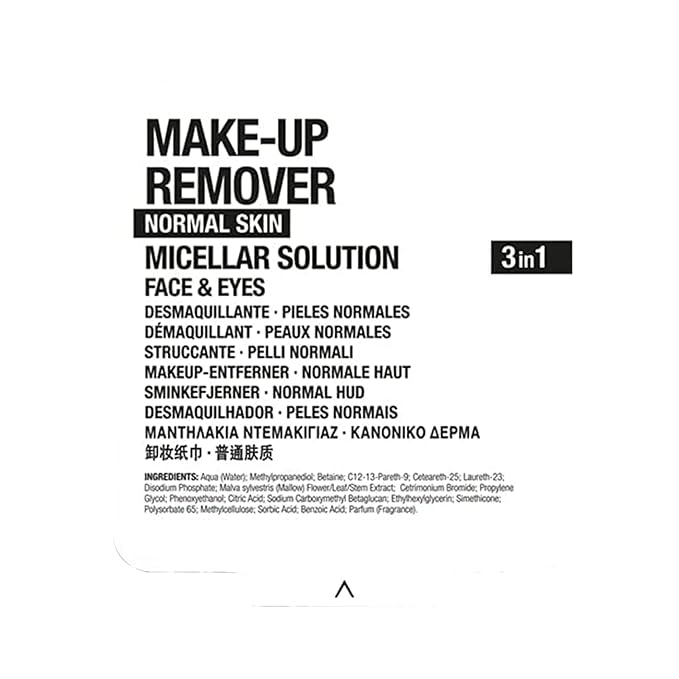 COMODYNES Makeup Remover Wipes Normal Skin 20 Units - Micellar Water - Helps Leave The Skin Of The Face Clean