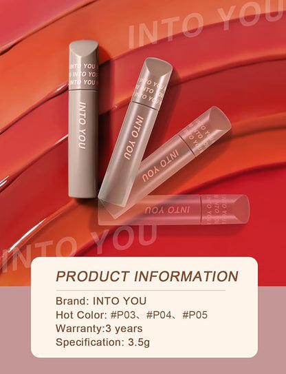 INTO YOU Hydrating Lip Gloss Liquid Moisturizing Lipstick Long Lasting Lip Tint for Women Plumping Non-Stick Glitter Shine Lip Glossy Stains Makeup (P05)