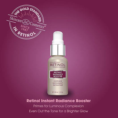 Retinol Instant Radiance Booster – The Original Retinol Glow Primer – A Burst of Anti-Aging Hydration Adds Luminosity & Skin-Smoothing Benefits of Vitamin A – Peptides Improve Firmness & Tone