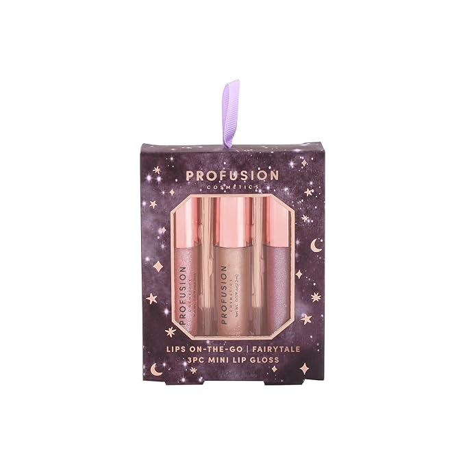 Profusion Cosmetics Written in the Stars Mini Lip Gloss Trio, Experience the Portable Brilliance and Dive Into Luxury With Premium Beauty Tool
