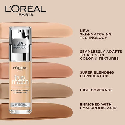 L'Oreal Paris New True Match Foundation 30ml - 6.N Honey