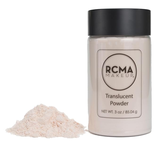 RCMA Makeup Translucent Loose Powder – Lightweight Setting Powder for Flawless Finish, Shine Control, Natural Matte Look, No Flashback, Oil Control, No Caking or Creasing, Vegan and Cruelty-Free, 3oz