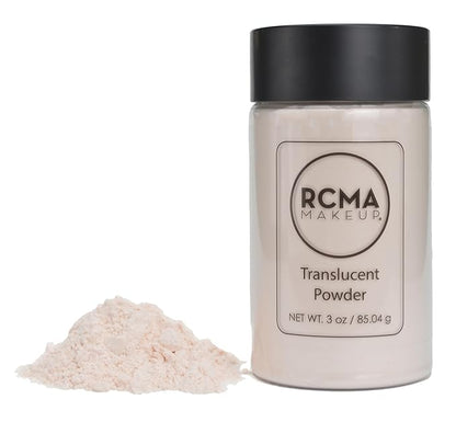 RCMA Makeup Translucent Loose Powder – Lightweight Setting Powder for Flawless Finish, Shine Control, Natural Matte Look, No Flashback, Oil Control, No Caking or Creasing, Vegan and Cruelty-Free, 3oz