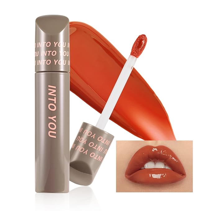 INTO YOU Hydrating Lip Gloss Liquid Moisturizing Lipstick Long Lasting Lip Tint for Women Plumping Non-Stick Glitter Shine Lip Glossy Stains Makeup (P05)