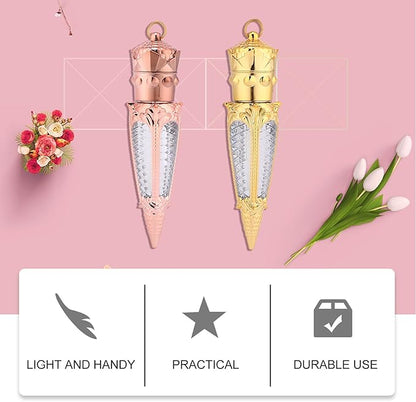 FRCOLOR 10pcs Empty Lip Gloss Tube DIY Lipstick Container Lip Gloss Container Rhinestone Lip Balm Bottle Plastic