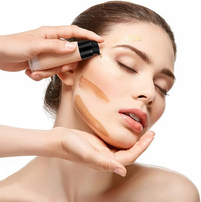 4 Pcs Replacement Foundation Pump Compatible with Maybelline Fit Me Liquid Foundation, Plastic Cosmetic Liquid Foundation Make-Up Pump Replacement Tool(with Spoon, Dropper, Funnel)