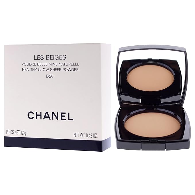 Les Beiges Healthy Glow Sheer Powder - B50 Dark-Medium With Neutral Undertone by Chanel for Women - 0.42 oz Powder