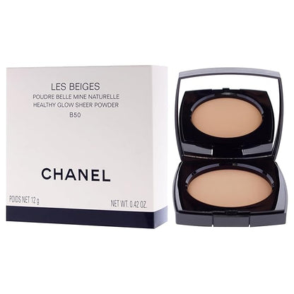 Les Beiges Healthy Glow Sheer Powder - B50 Dark-Medium With Neutral Undertone by Chanel for Women - 0.42 oz Powder