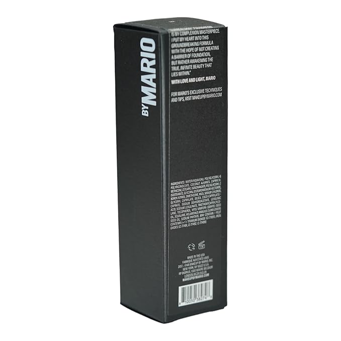 MAKEUP BY MARIO SurrealSkin Liquid Foundation, Liquid Formula, Vegan, Long-wearing coverage, Hydrating, Natural Finish, Size 30 mL (19C - medium dark with cool undertone)