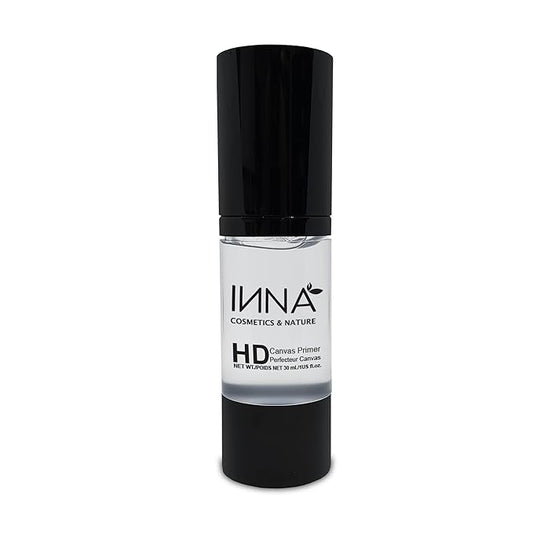 Inna Cosmetics & Nature - HD Canvas Primer vegan, gluten free, paraben free,oil-free, cruelty-free, Silicone-free, Made in Canada, 30ml., Clear, C-PPCPIM9