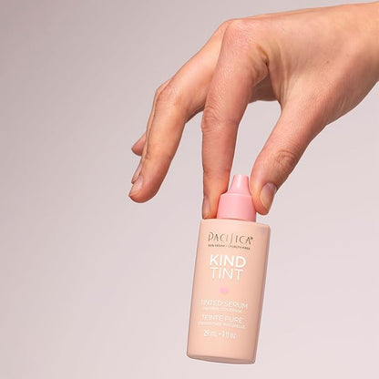 Pacifica Tinted Moisturizer – Kind Tint Serum, Lightweight Hydrating Foundation with Vegan Collagen & Hyaluronic Acid for Dewy Glow, Buildable Coverage, Vegan, 1 fl oz (Shade 24)