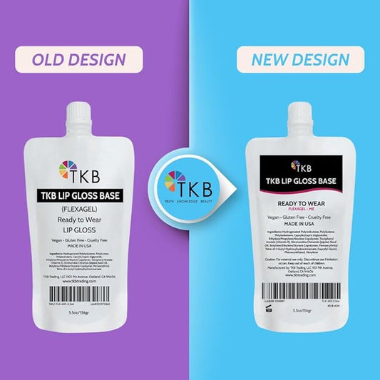 TKB Lip Gloss Base (Flexagel ME)| Clear Lip Gloss Base for DIY Lip Gloss| Ready-to-Wear| Moisturizing, High Shine, Crystal Clear, Vegan, Gluten and Cruelty free| Made in USA (15oz (425g))