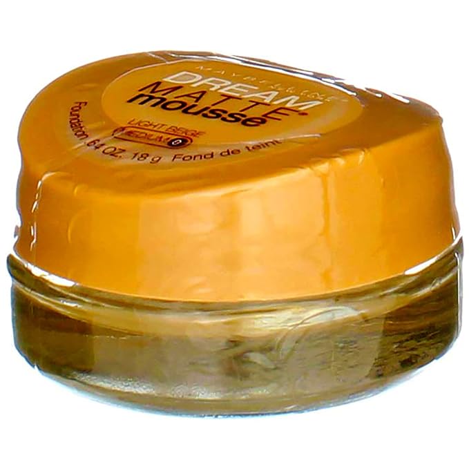 Maybelline Dream Matte Mousse Foundation, Light Beige [0], 0.64 oz (Pack of 3)