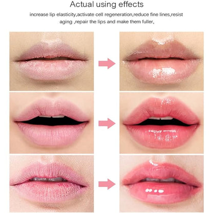 Miniling Hydrating Plumping Lip Oil Gloss Balm Care Transparent Toot Oil, Tinted Sheer Color Liquid Moisturizing Non-Sticky Nourishing Repairing Products(PINK)