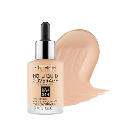Catrice | HD Foundation 05 & Prime & Fine Dewy Glow Spray Bundle | Full Coverage Makeup | Vegan & Cruelty Free