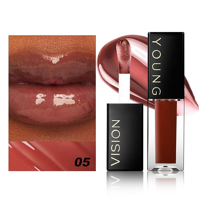 YOUNG VISION Lip Glow Oil, Lip Gloss with Jojoba Seed Oil, Moisturing and Plumping,0.20 fl oz(Pack of 1)