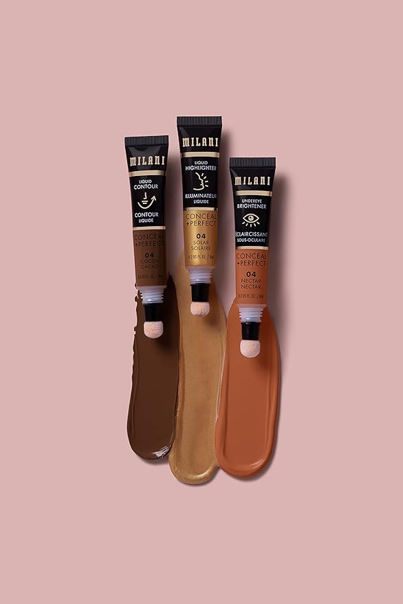Milani Conceal + Perfect Facelift Collection Kit 4: Cocoa Contour, Solar Highlighter, Nectar Undereye Brightener