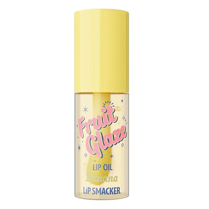 Lip Smacker Fruit Glaze Lip Oil, Ultra-Hydrating & Moisturizing with High-Shine Finish, Plush Applicator for Effortless Glide, Delicious Non-Sticky Flavor - Banana