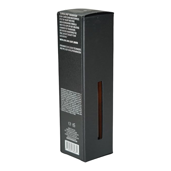 MAKEUP BY MARIO SurrealSkin Liquid Foundation, Liquid Formula, Vegan, Long-wearing coverage, Hydrating, Natural Finish, Size 30 mL (30W - dark deep with warm undertone)