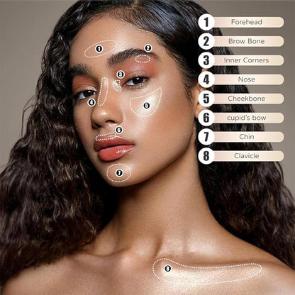 Mysense Single Contour Powder Palette + Shimmer Highlighter Makeup Powder Palette for Sculpted & Three-Dimensinal Face Makeup