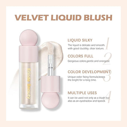 Erinde Liquid Highlighter, Face Bronzer Stick, Natural Glossy Finish, Lightweight Blendable Silky Smooth Cream Illuminator, Cruelty-Free, 01# Moonlight