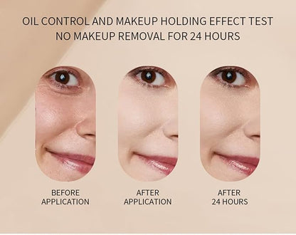 GL-Turelifes Mushroom Head Air Cushion CC Cream Foundation Water Feeling Flawless BB Cream Moisturizing Oil Control,lightweight & Smoothing Natural Face Concealer (F-01 Ivory, 0.53 Oz)
