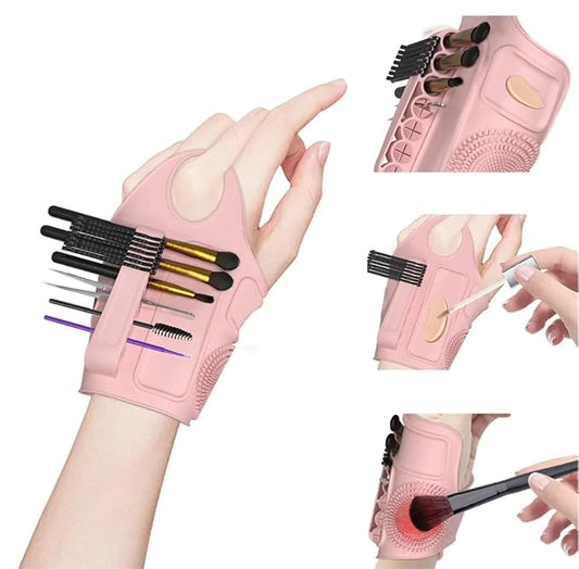 Silicone Hand Makeup Tool for Holding Cosmetic Pen Mixing Palette for Liquid Foundation Powder New Palette for Makeup Lovers and Professionals